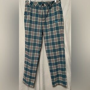 Puma Teal & Gray Plaid Chinos